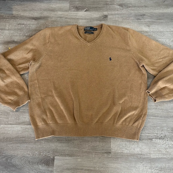 POLO RALPH LAUREN V NECK SWEATER 100% COTTON SIZE 2XL - Picture 1 of 8